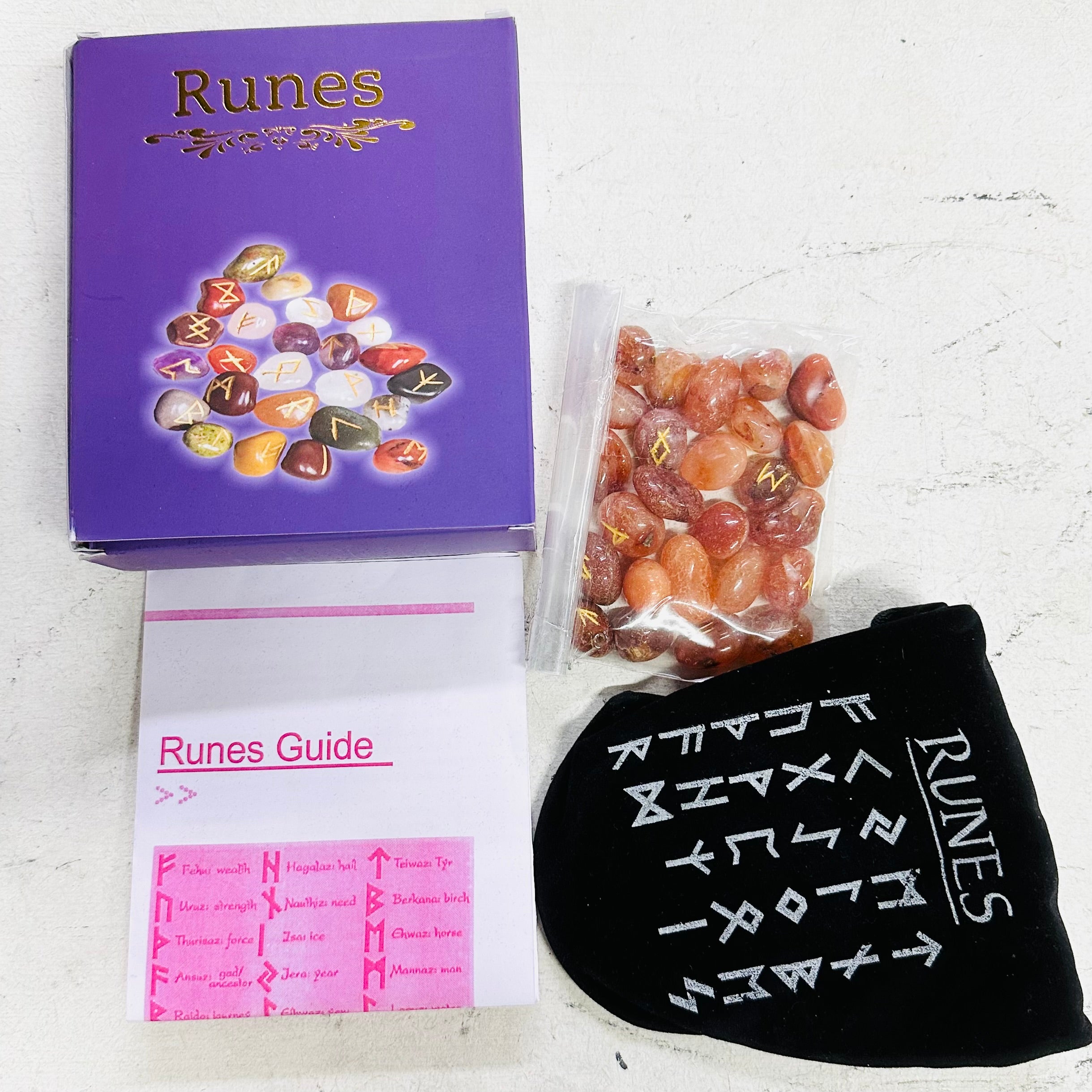 Carnelian - Boxes Runes Set