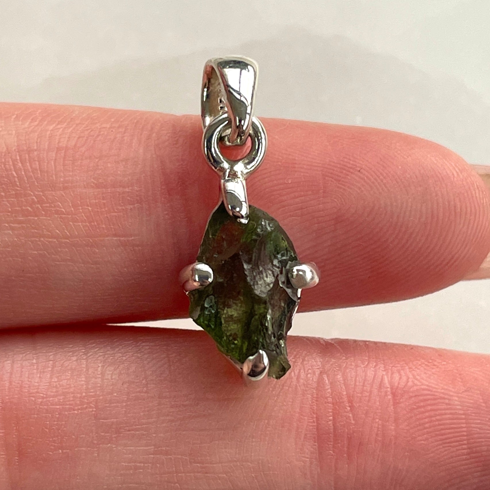 Moldavite Silver Pendant - M50