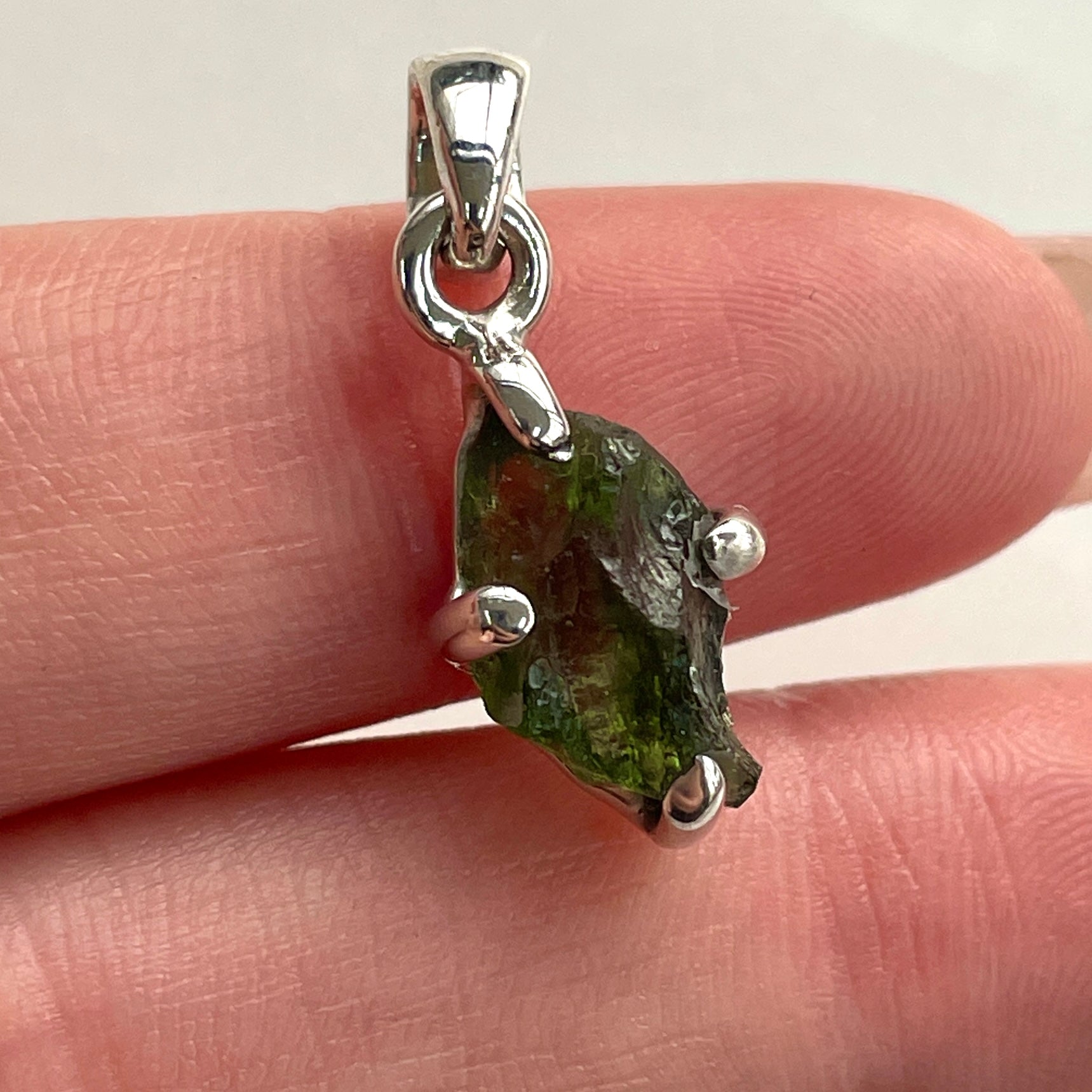 Moldavite Silver Pendant - M50