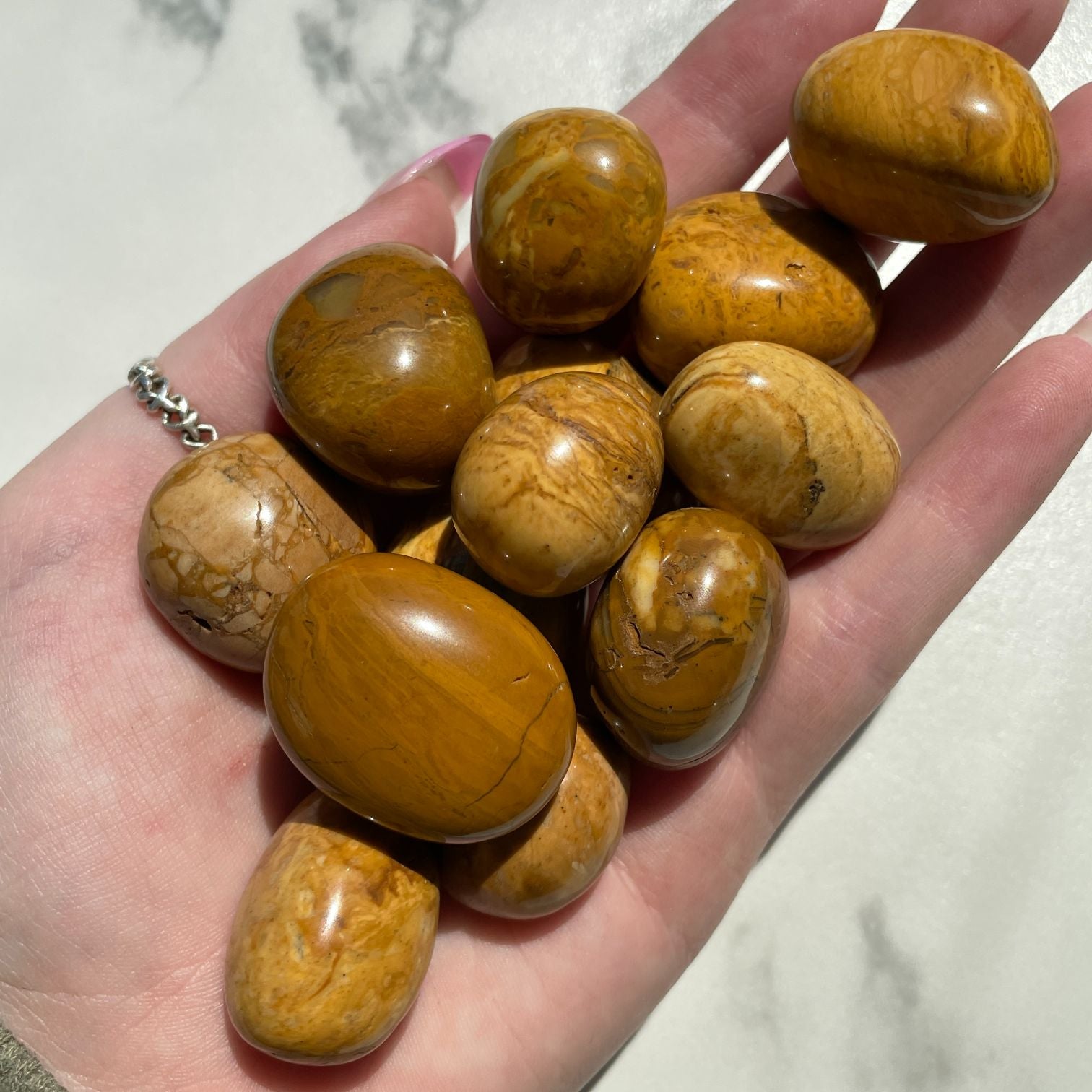 Yellow Jasper Tumbled 200g (Agrade) (12-15pc)