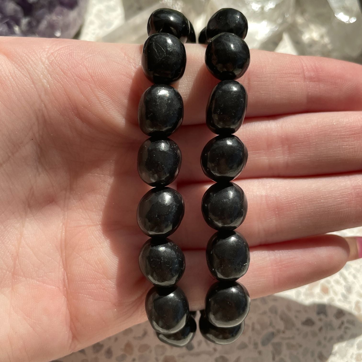 Shungite Beaded Nugget Bracelet