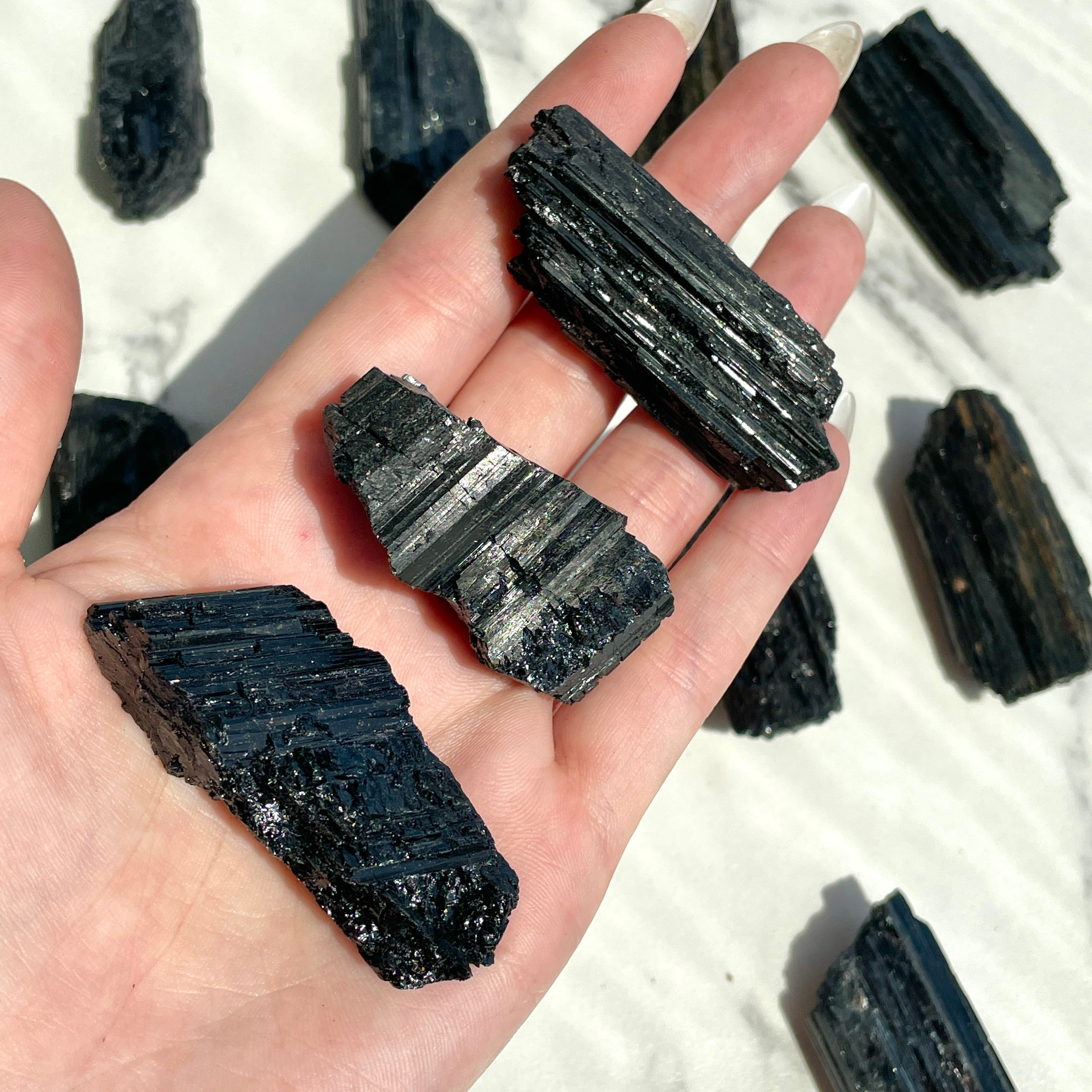 Black Tourmaline AA-12pc Set