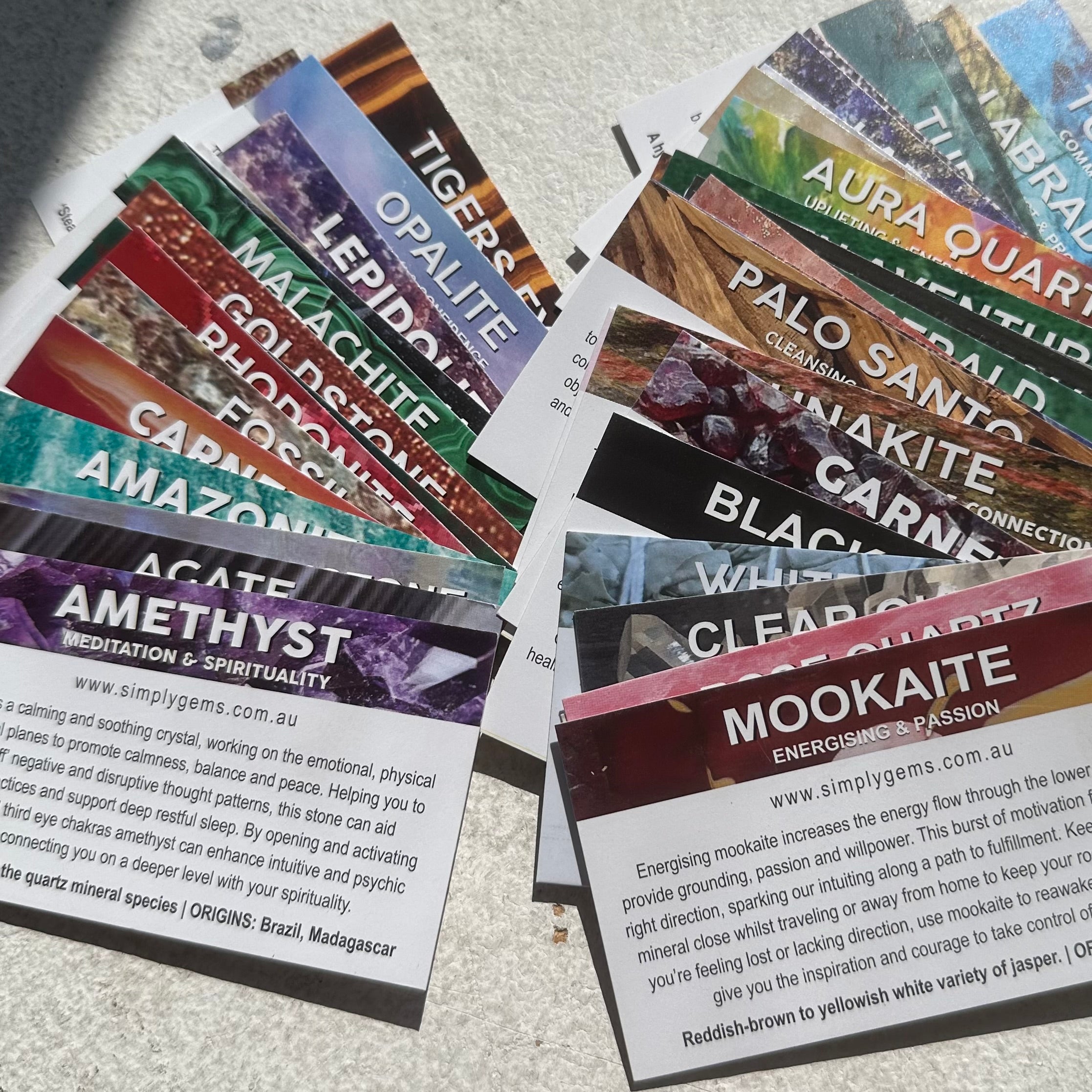 Crystal Info Cards - 50 Pack – Simply Gems