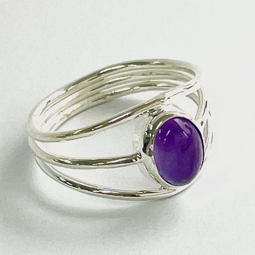 Amethyst Sterling Silver Ring - SR9