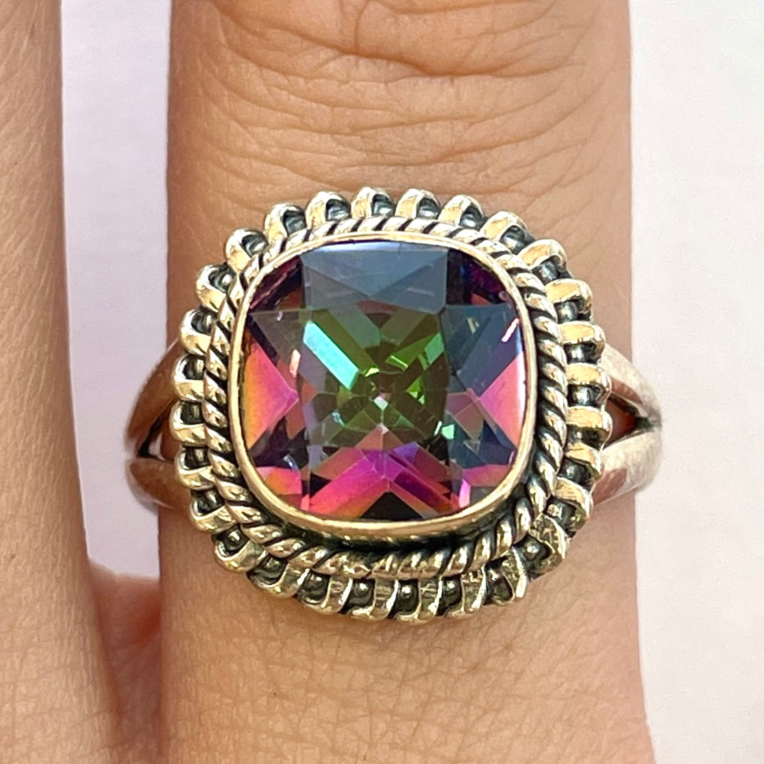 Mystic Quartz Sterling Silver Ring - MQ18
