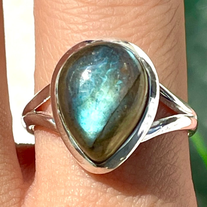 Labradorite St.Silver Ring - SR16 Size 9