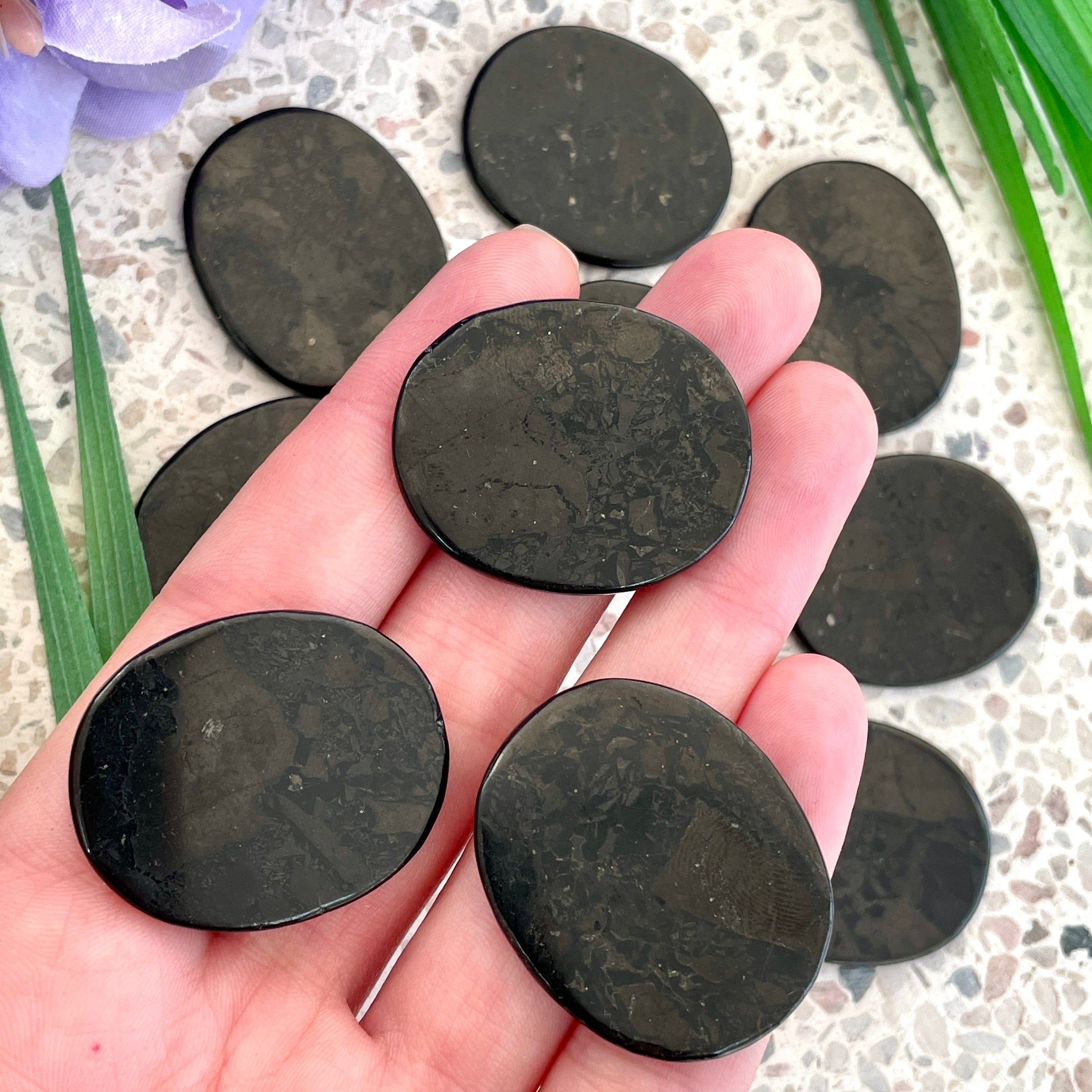 Shungite Oval Slice - 3cm
