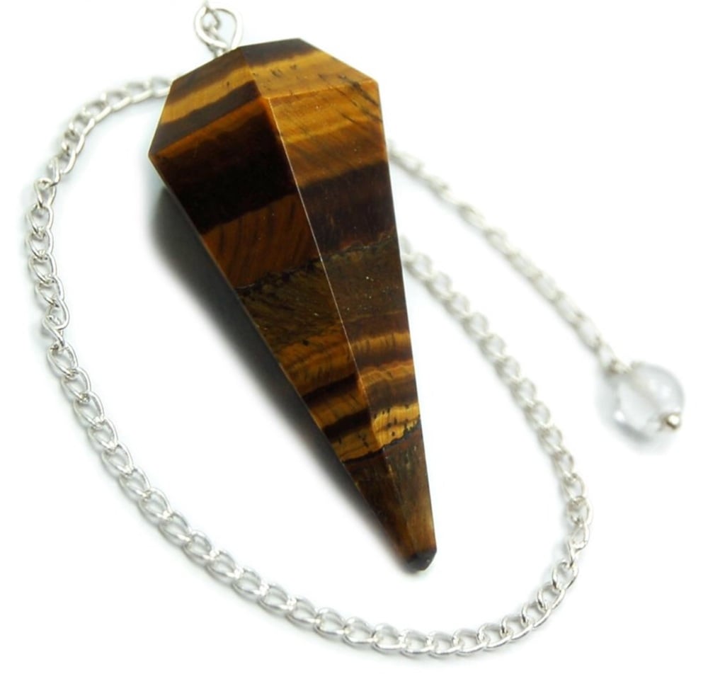 Tigers Eye Faceted Pendulum