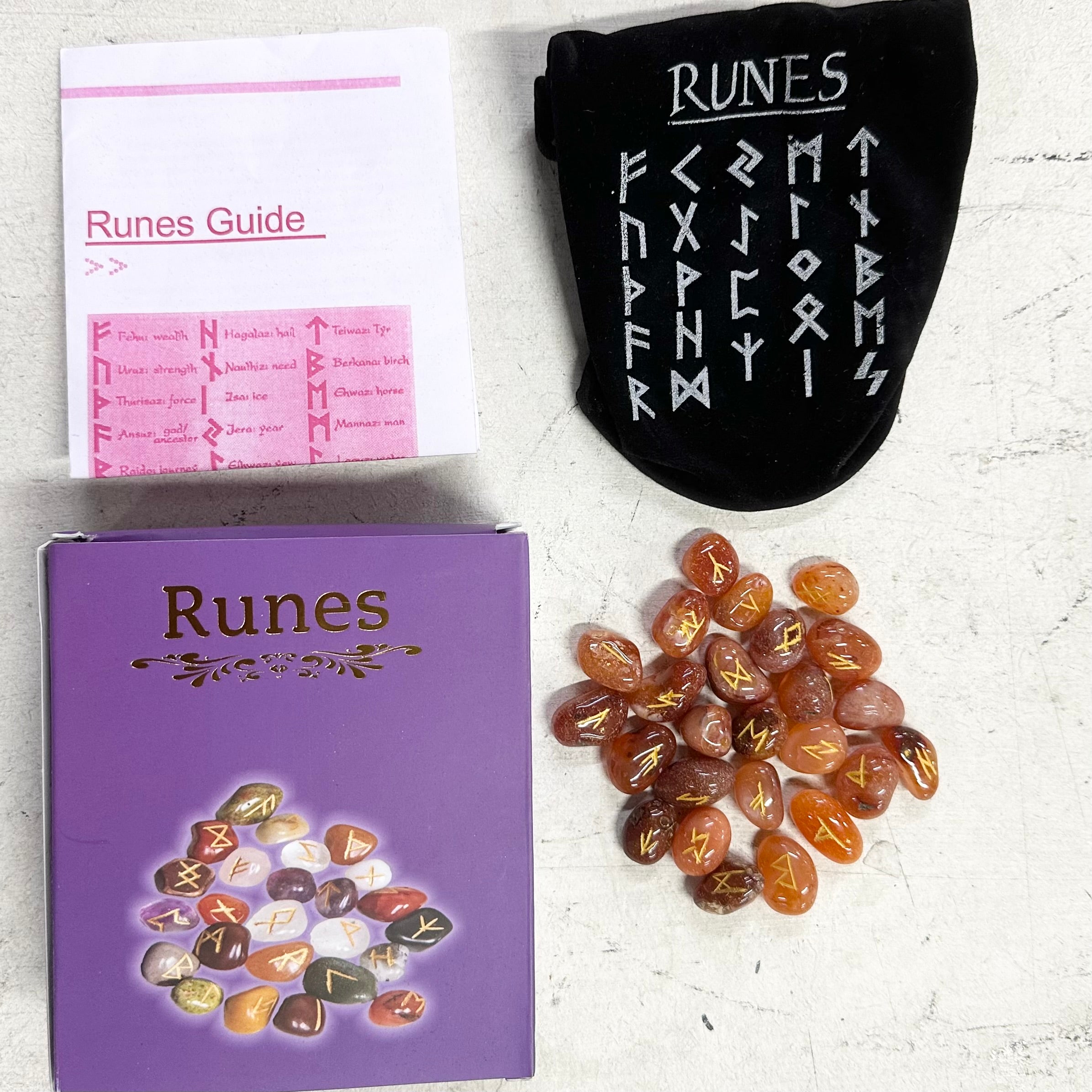 Carnelian - Boxes Runes Set