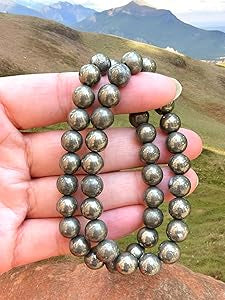 Pyrite Beads Bracelet-8mm