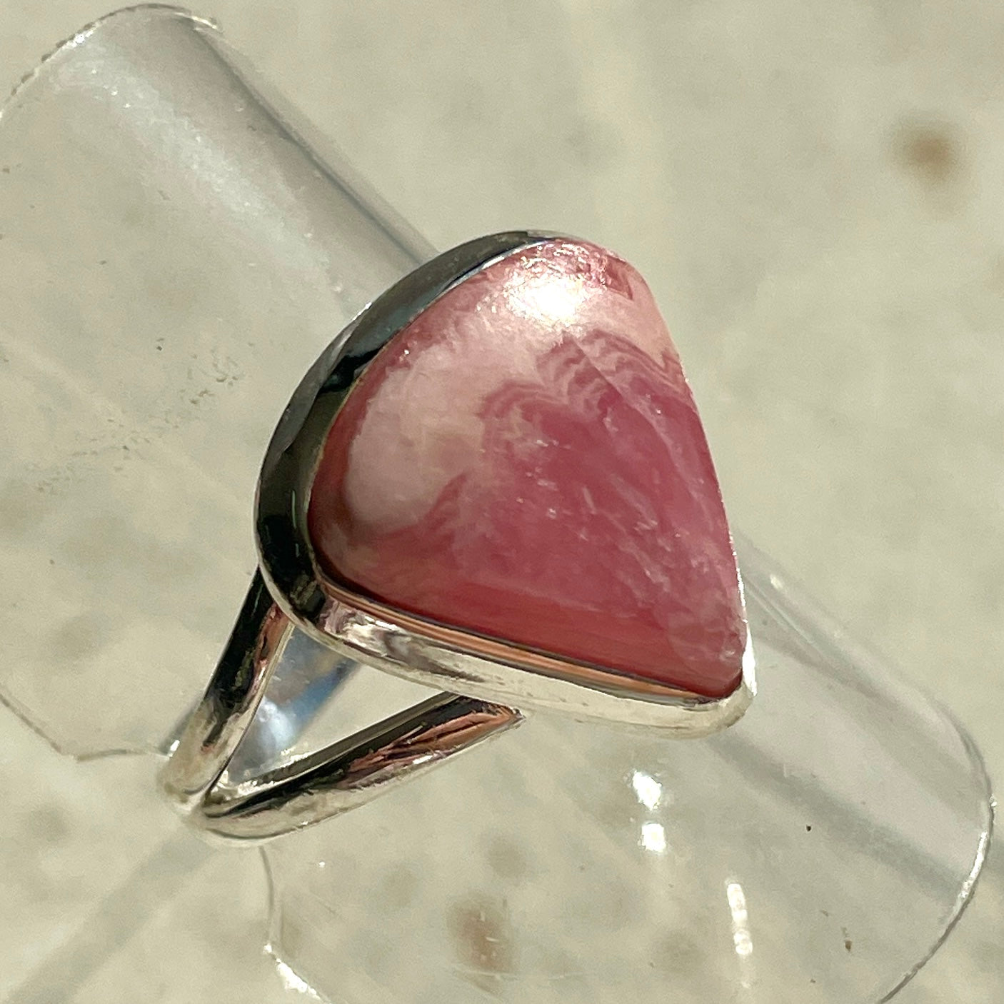 Rhodochrosite St. Silver Ring - Sz8 RH2