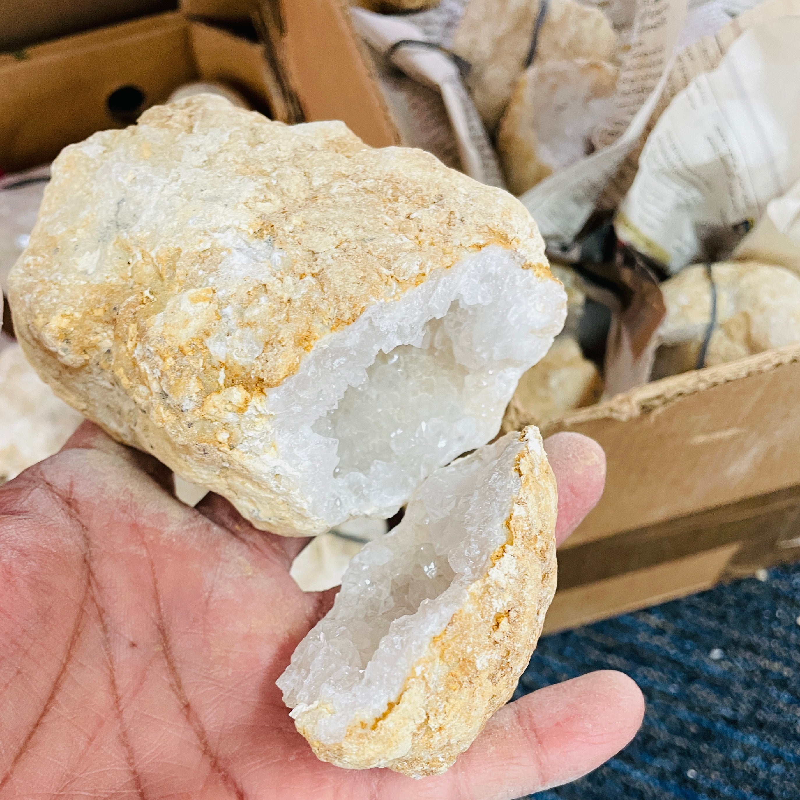 Quartz Geode - Medium Pair (7-10cm)