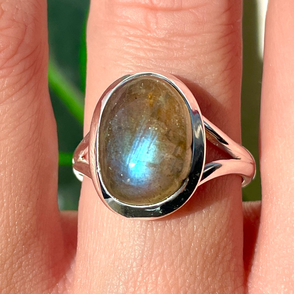 Labradorite St.Silver Ring - SR15 Size 8