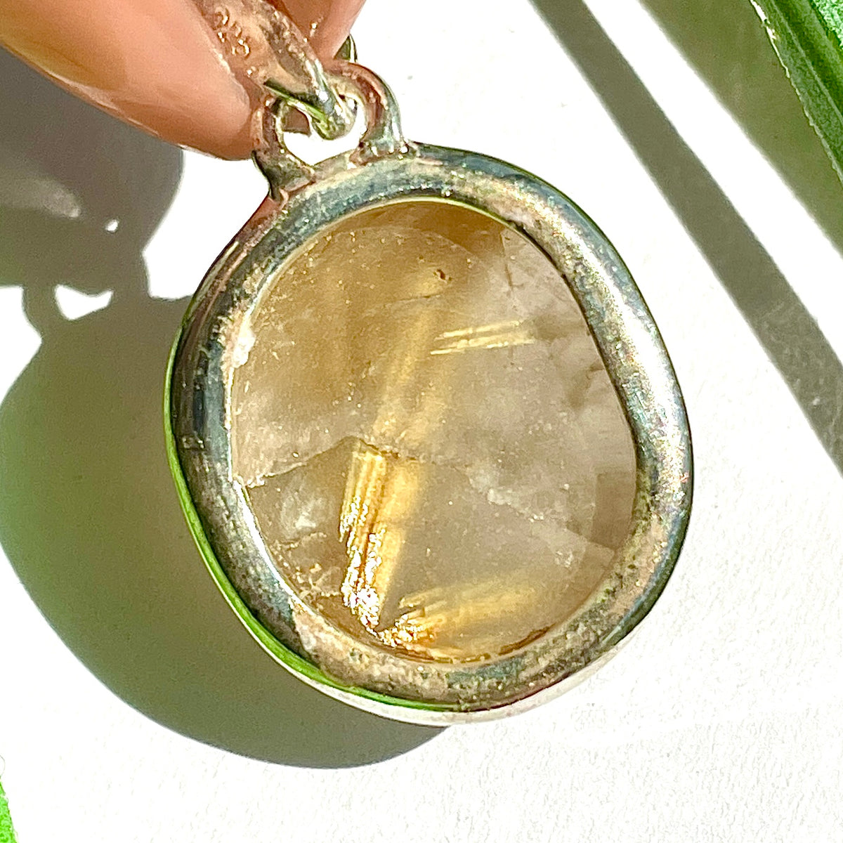 Golden Rutile St.Silver Pendant - SP191