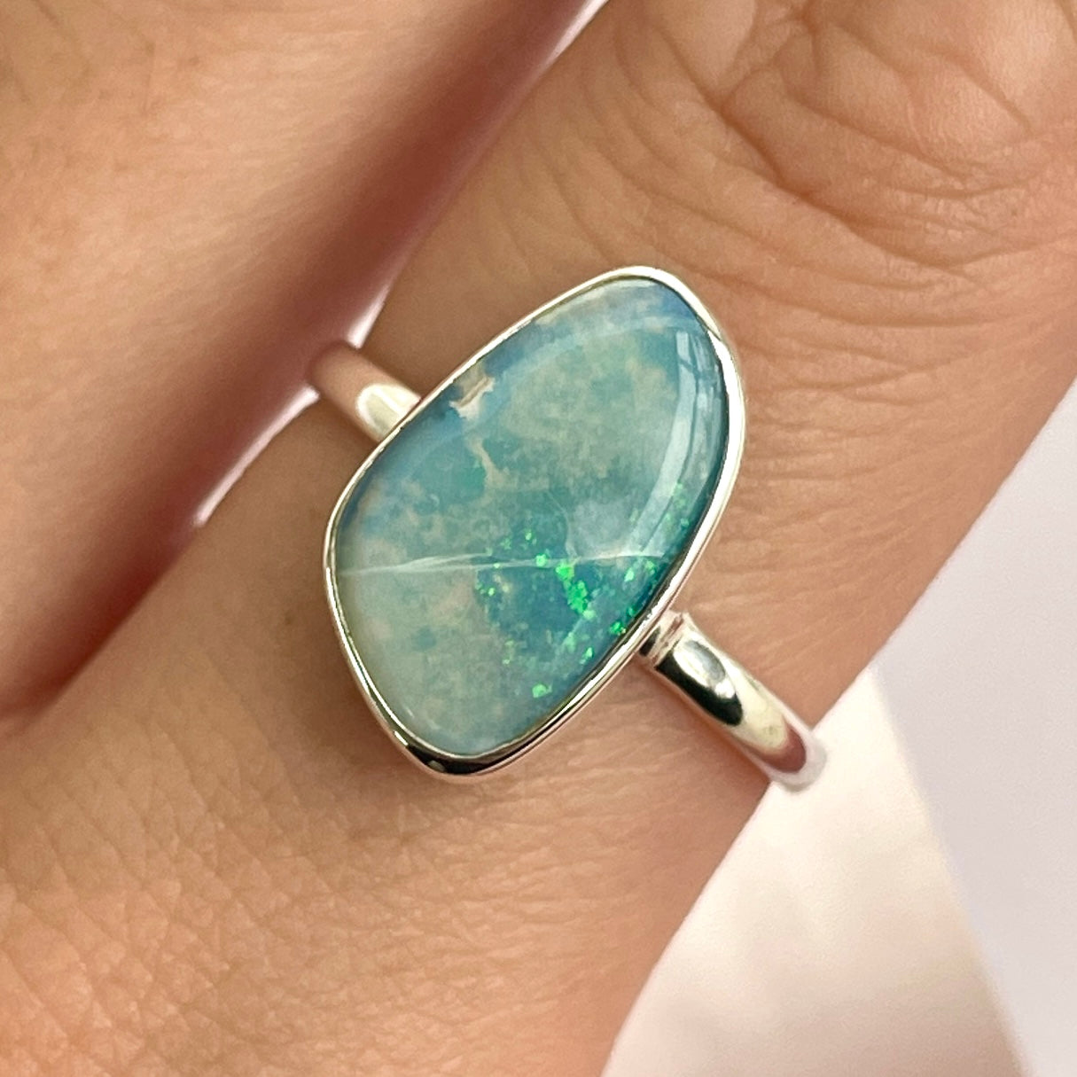 Opal (AUS Natural) St. Silver925 Ring - OR10