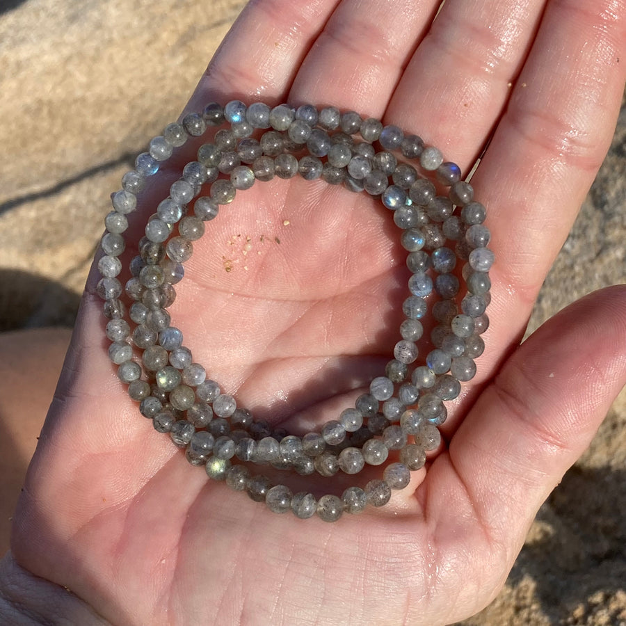Labradorite Beads Bracelet - 4mm
