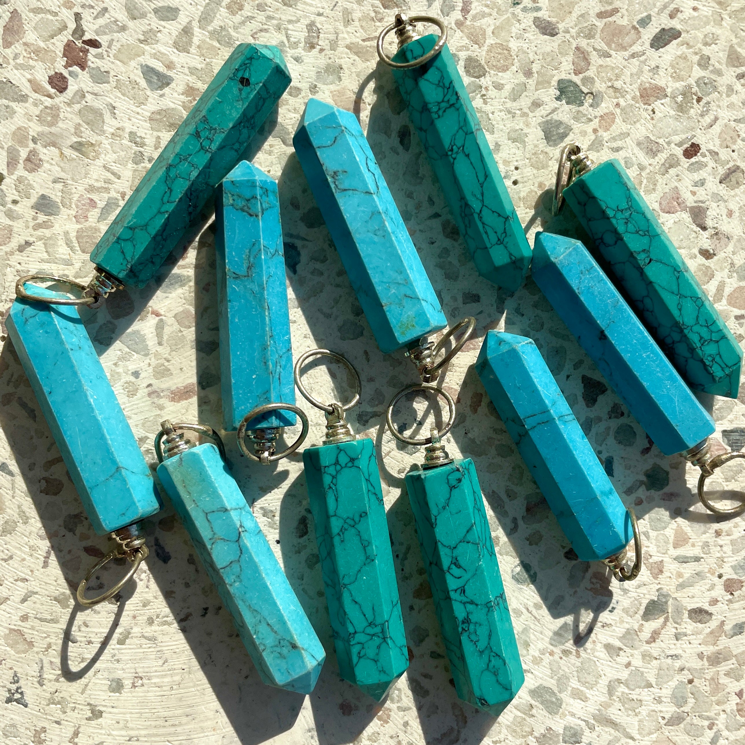 Blue Howlite Point Pendant