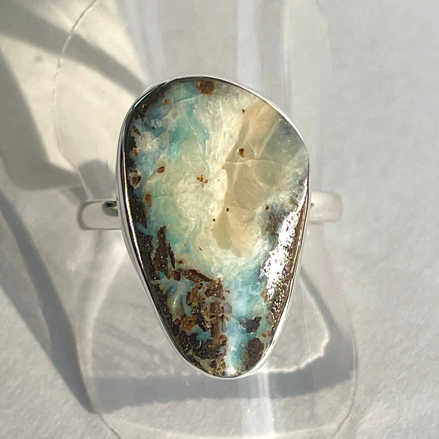 Boulder Opal (AUS Natural) St.Silver925 Ring - OR1