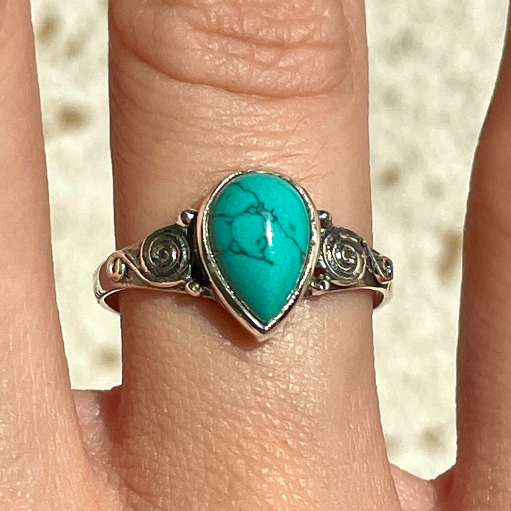 Turquenite Swirl Ring