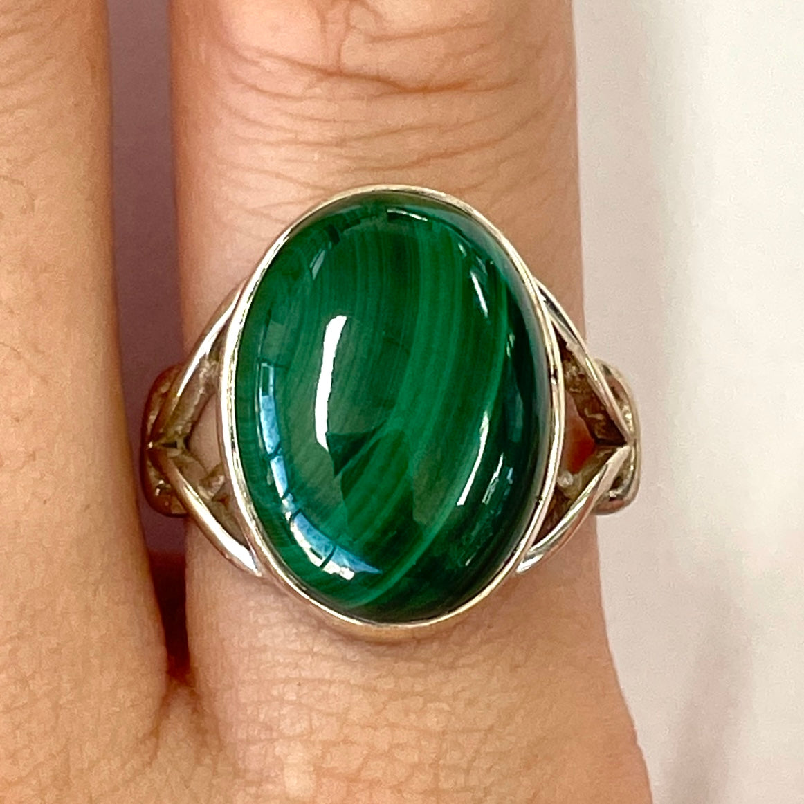 Malachite Sterling Silver Ring - MR5