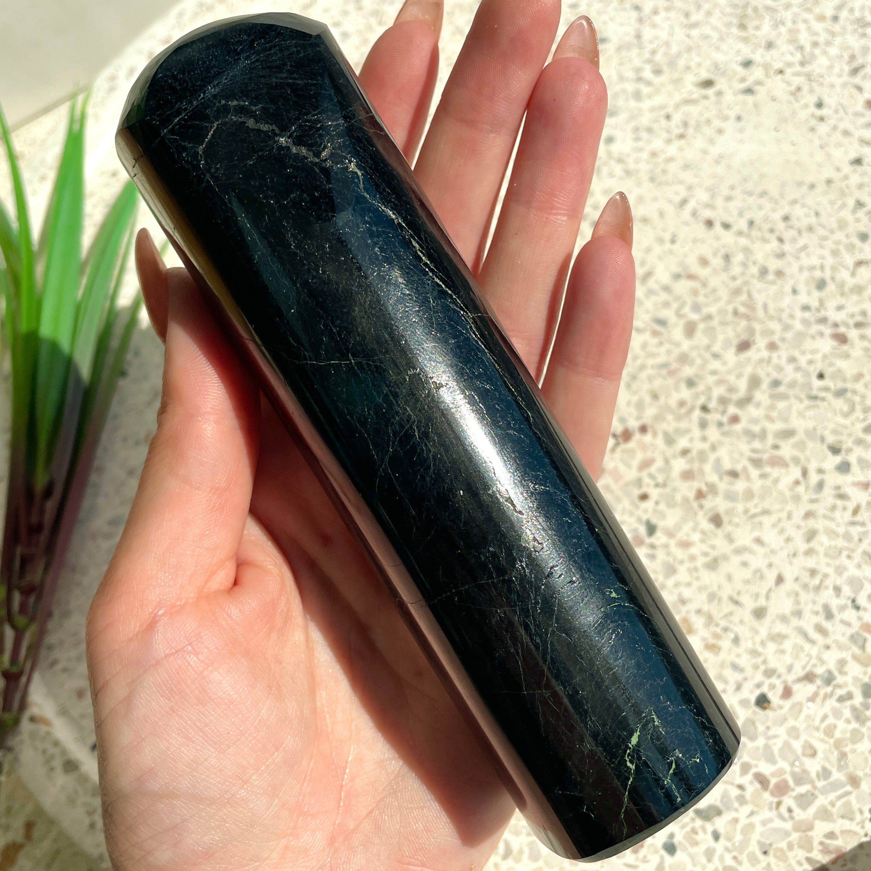 Black Tourmaline Polished Freeform - C