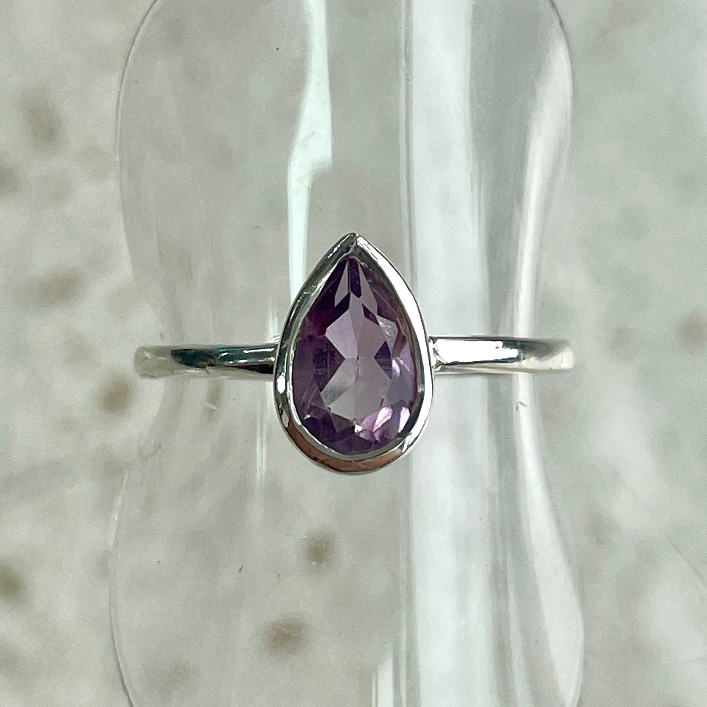 Amethyst Teardrop Ring