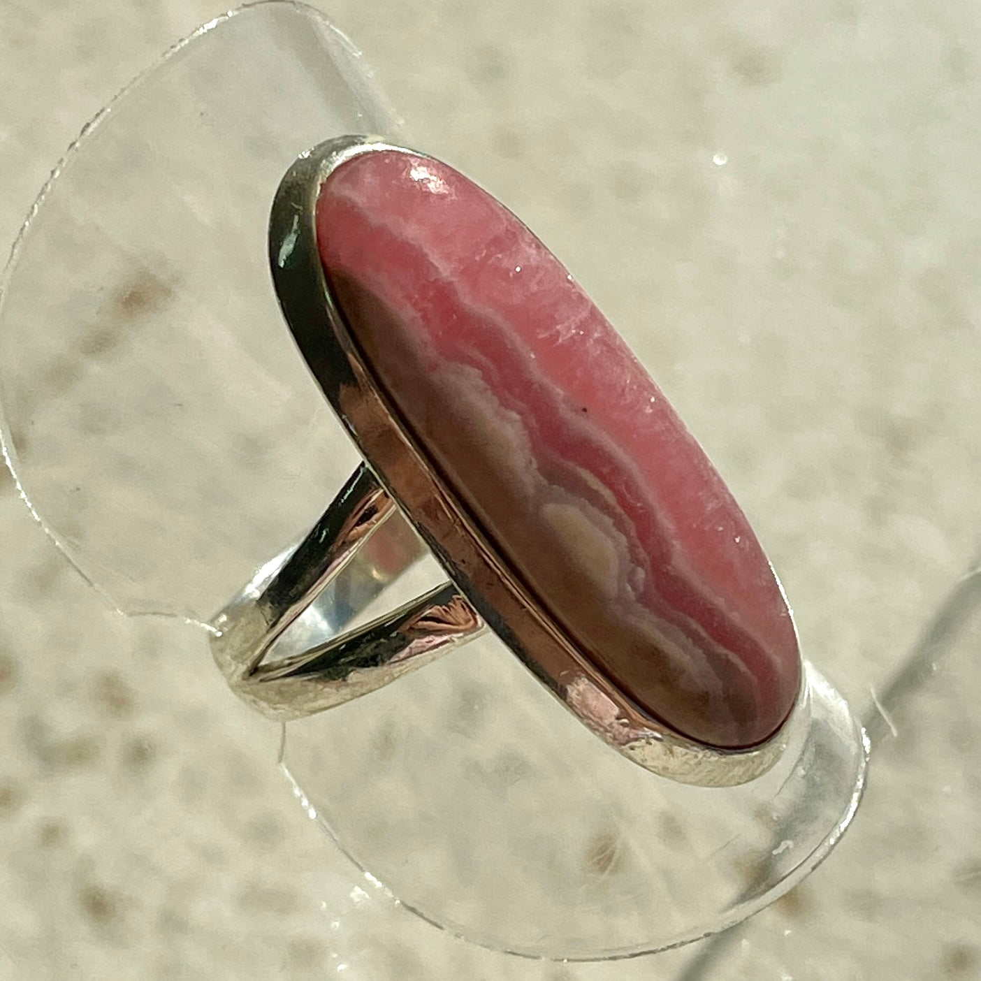 Rhodochrosite St. Silver Ring - Sz7 RH1