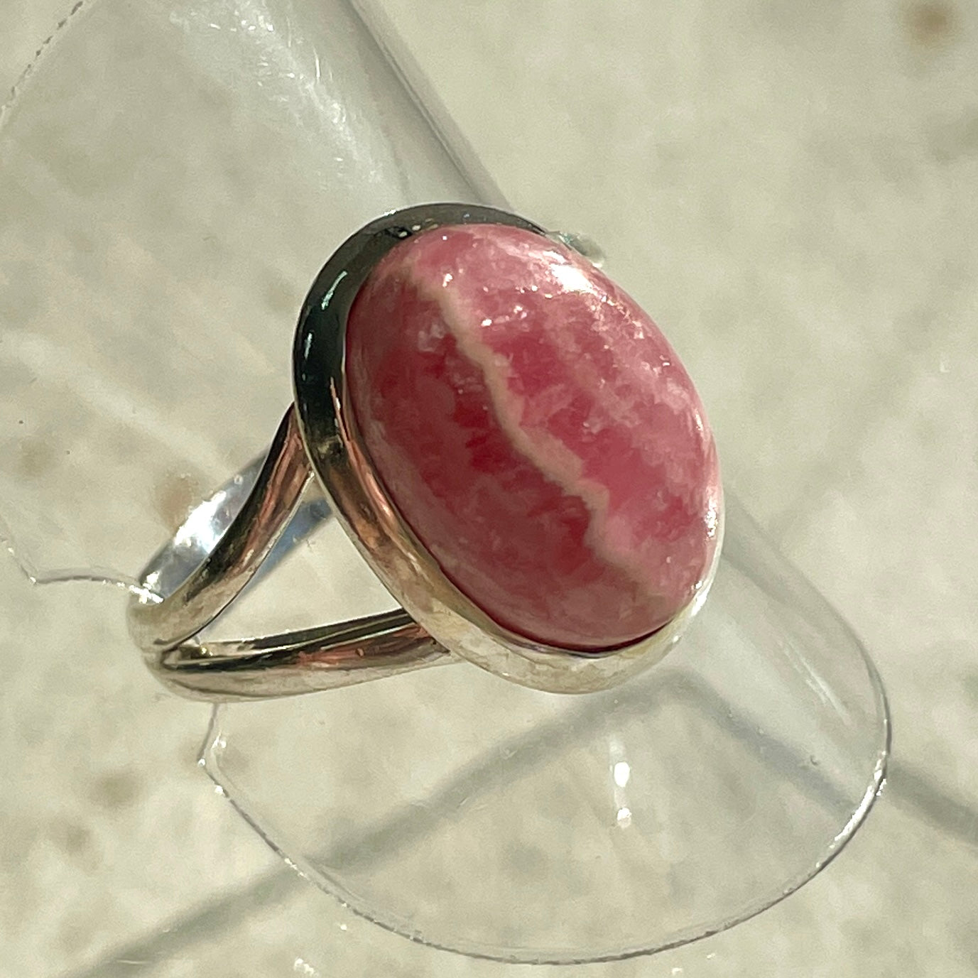 Rhodochrosite St. Silver Ring - Sz9 RH4