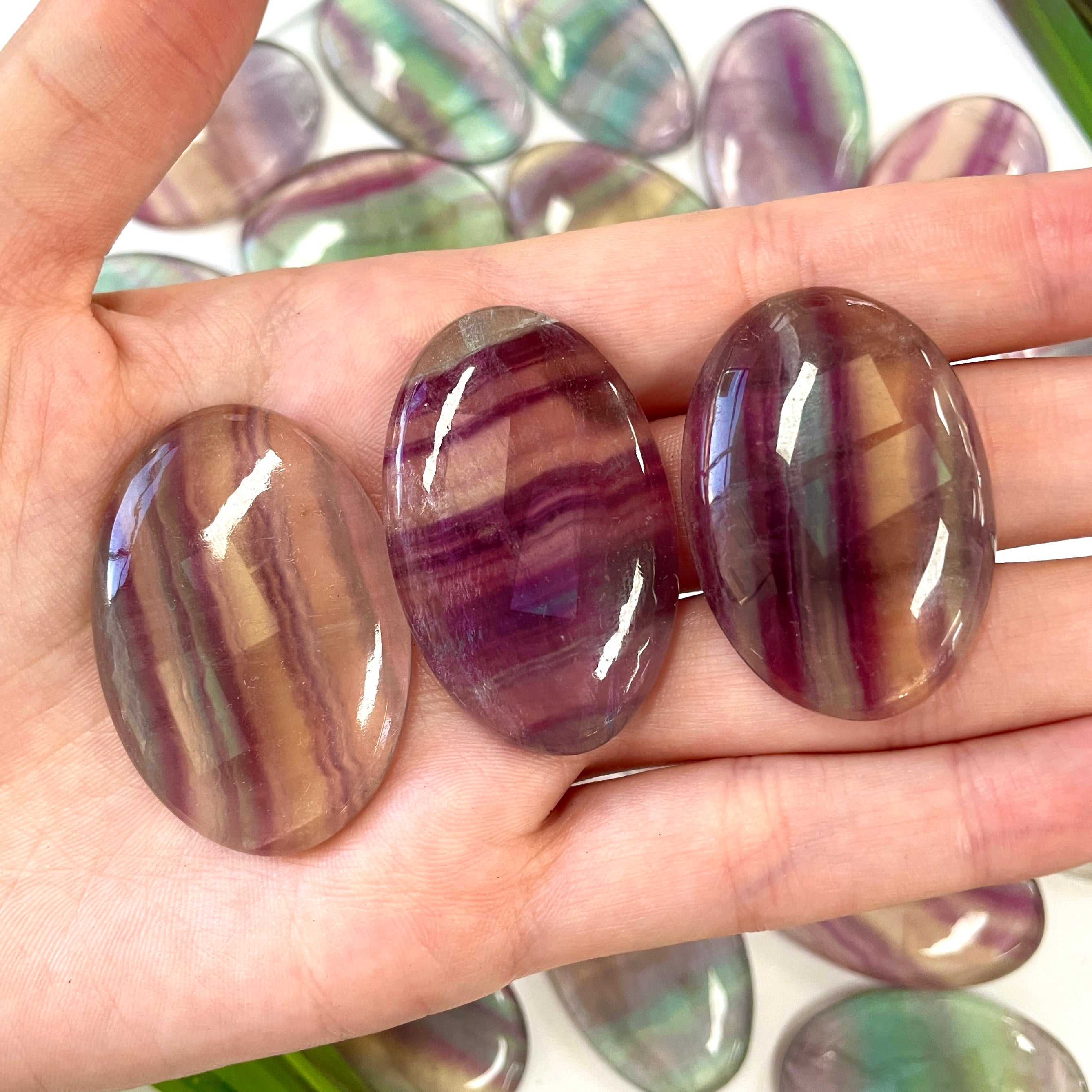 Fluorite Cabochon - Round - 1pc