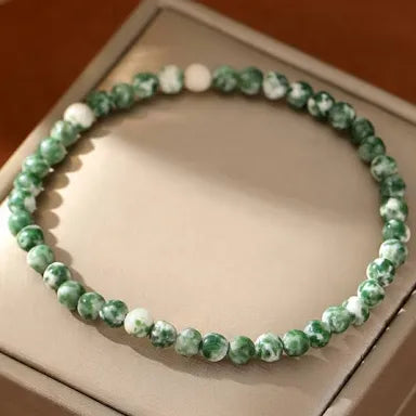 Tree Agate Beads Bracelet - 4mm
