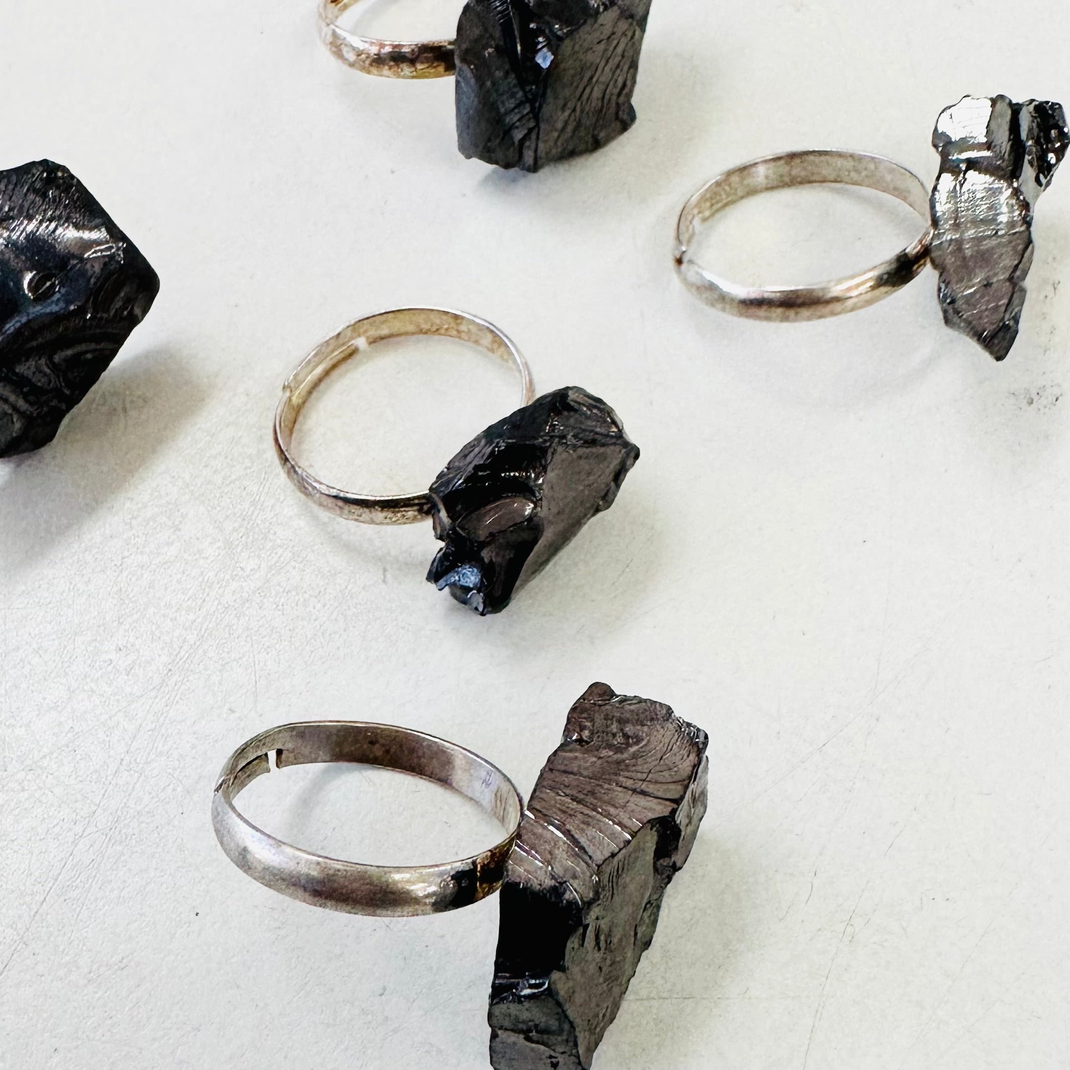 Shungite Elite - Silver Adjustable Size Ring