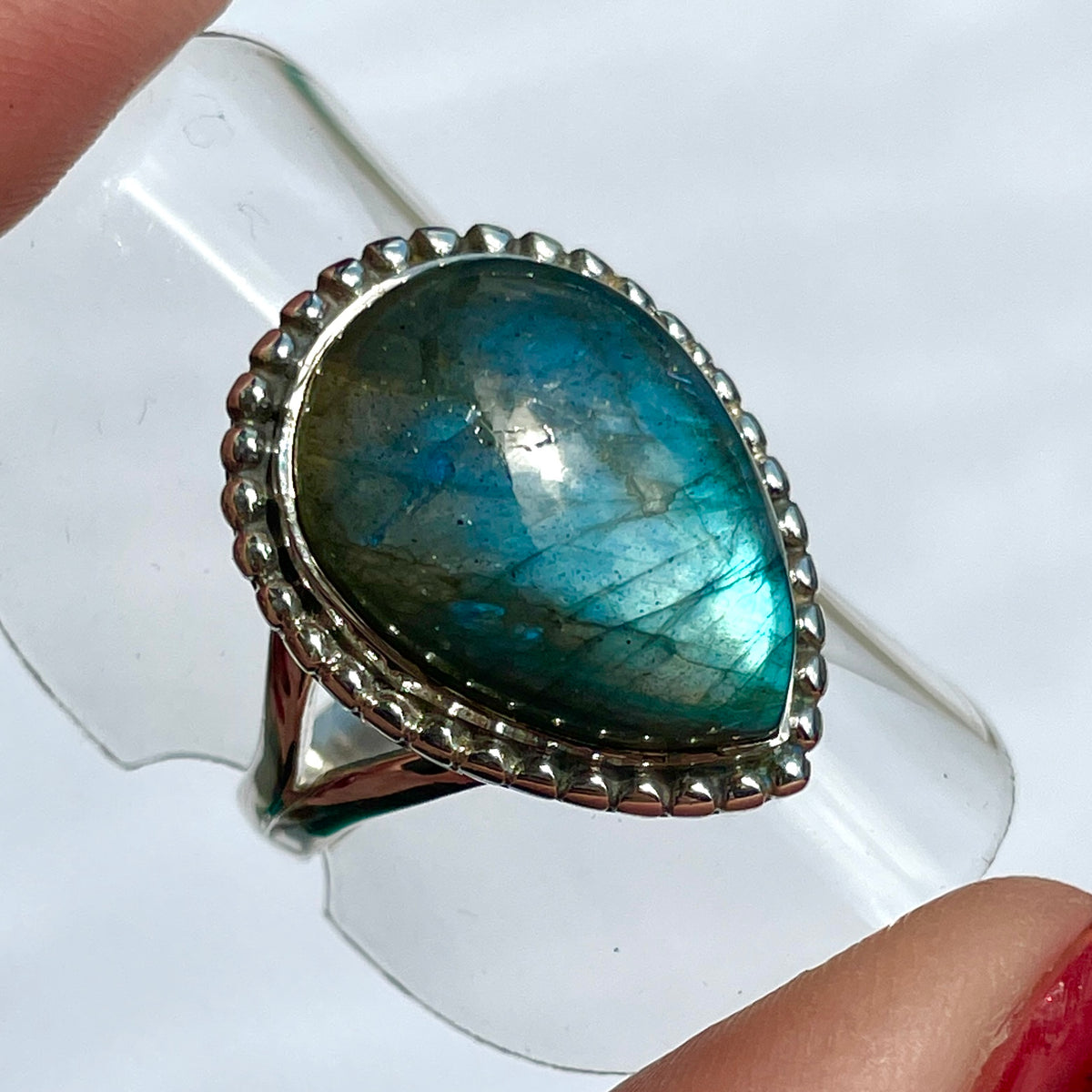 Labradorite St.Silver Ring - SR6 Size 8