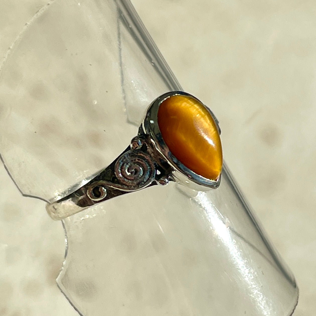 Tigers Eye Swirl Ring