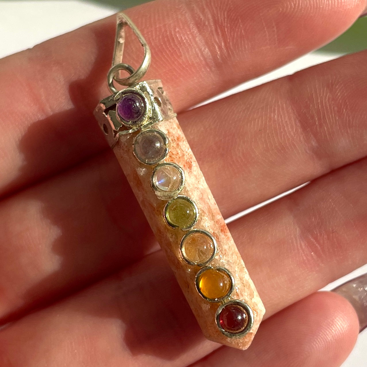 Sunstone - Chakra Cap Point Pendant