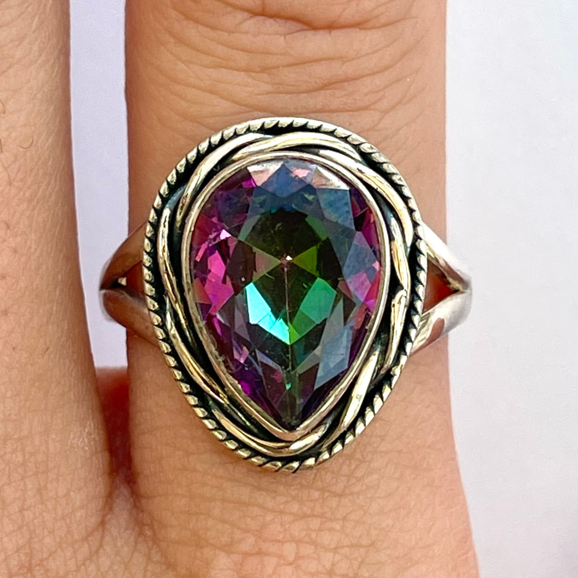 Mystic Quartz Sterling Silver Ring - MQ11