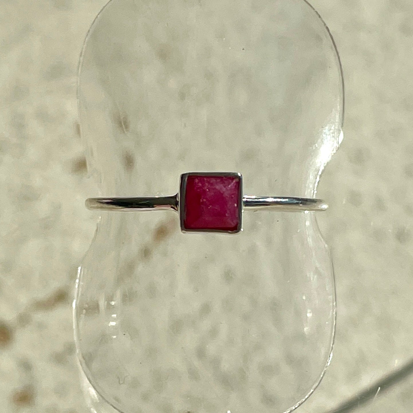 Ruby Mini Square Ring