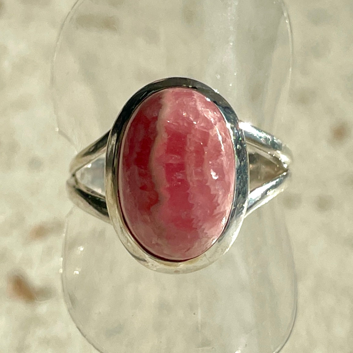 Rhodochrosite St. Silver Ring - Sz9 RH4