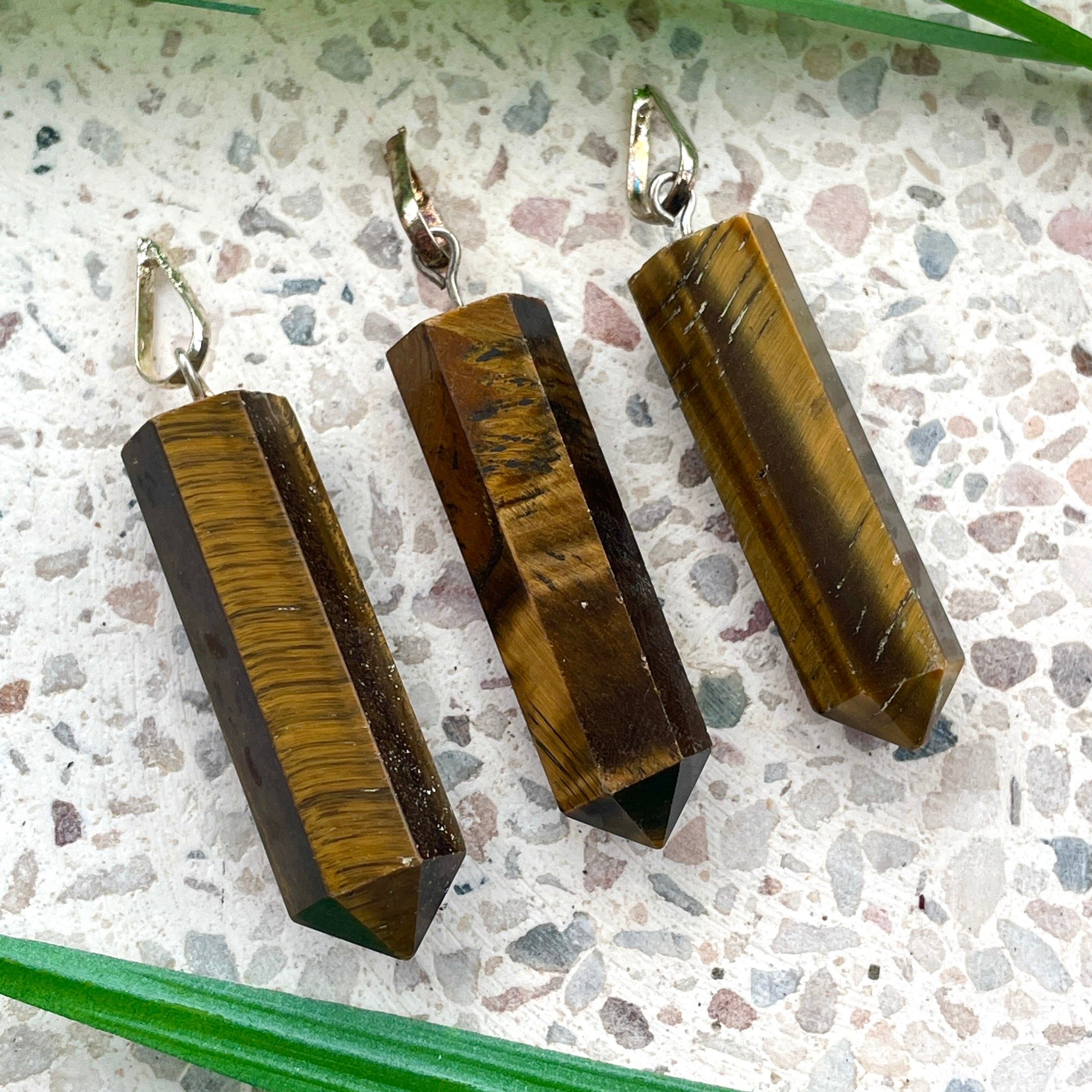 Tiger's Eye Point Pendant
