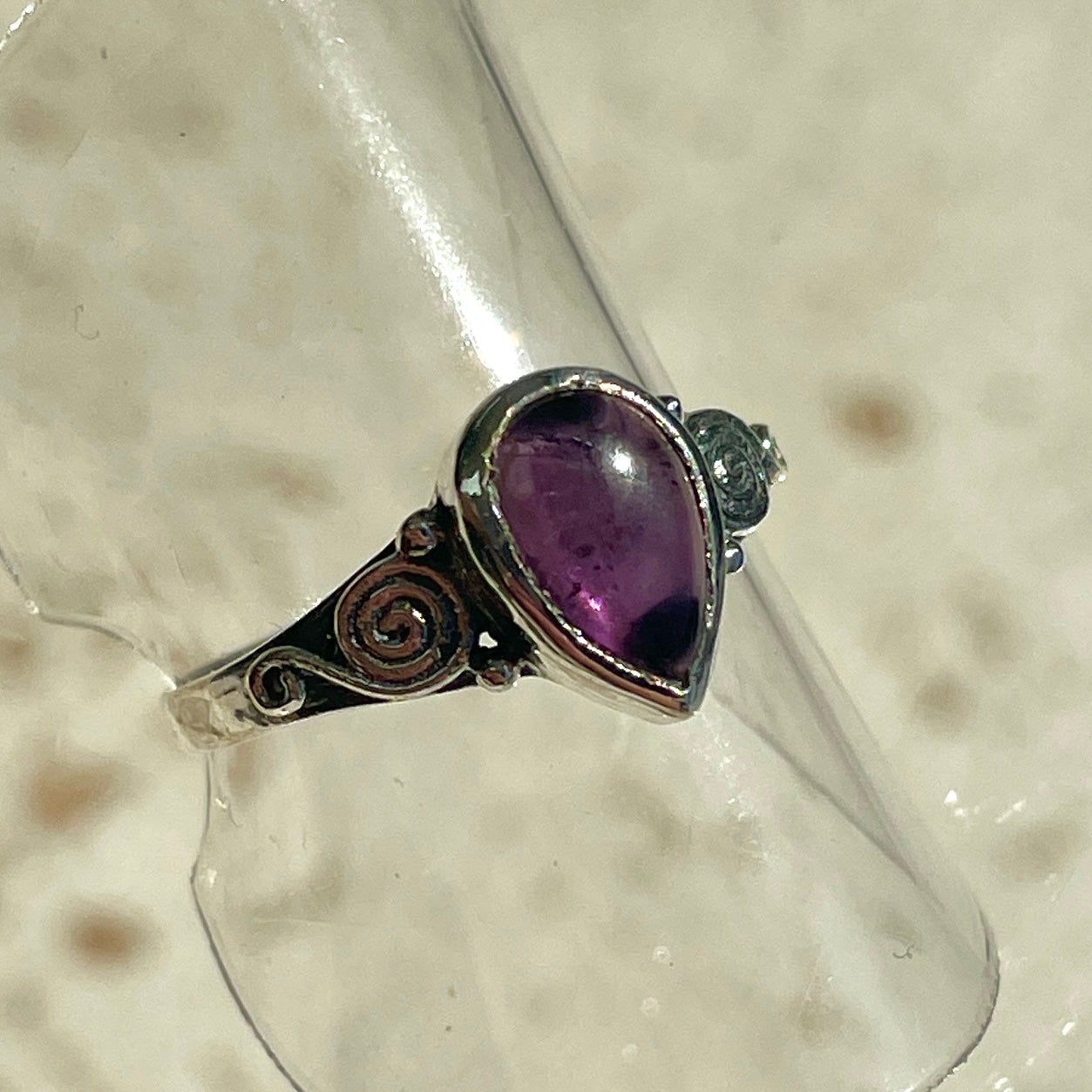 Amethyst Swirl Ring