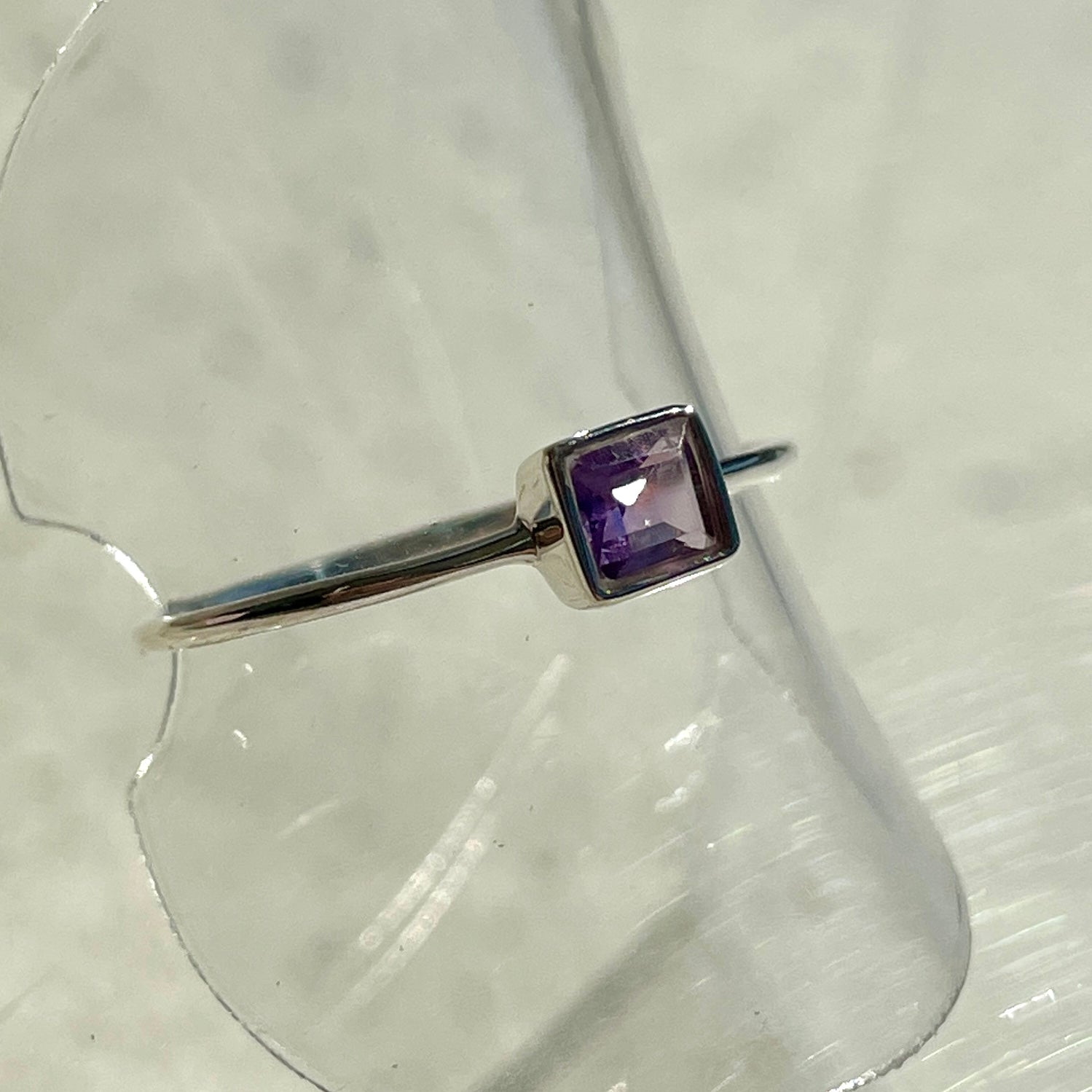 Amethyst Mini Square Ring