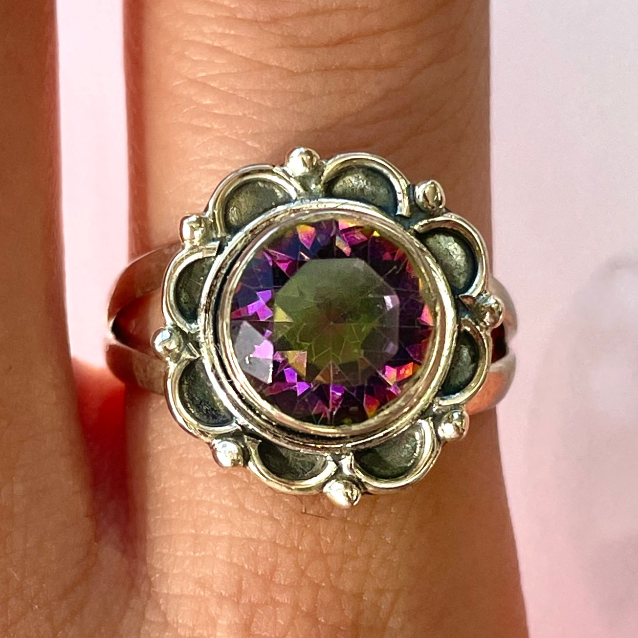 Mystic Quartz Sterling Silver Ring - MQ15