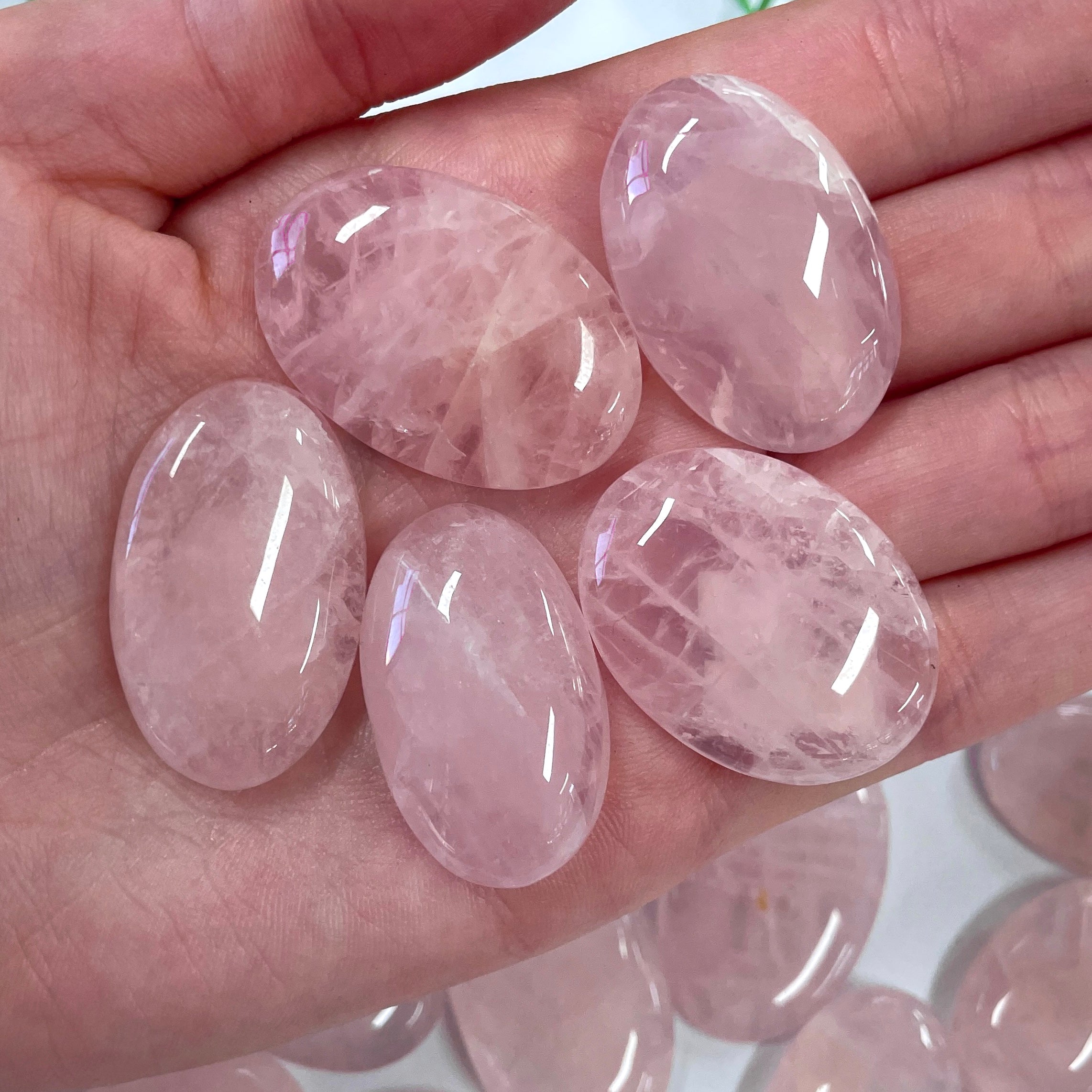 Rose Qtz AA-Cabochon  - 1pc