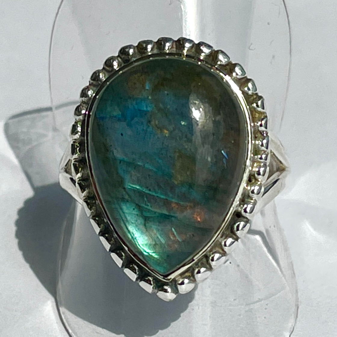Labradorite St.Silver Ring - SR6 Size 8
