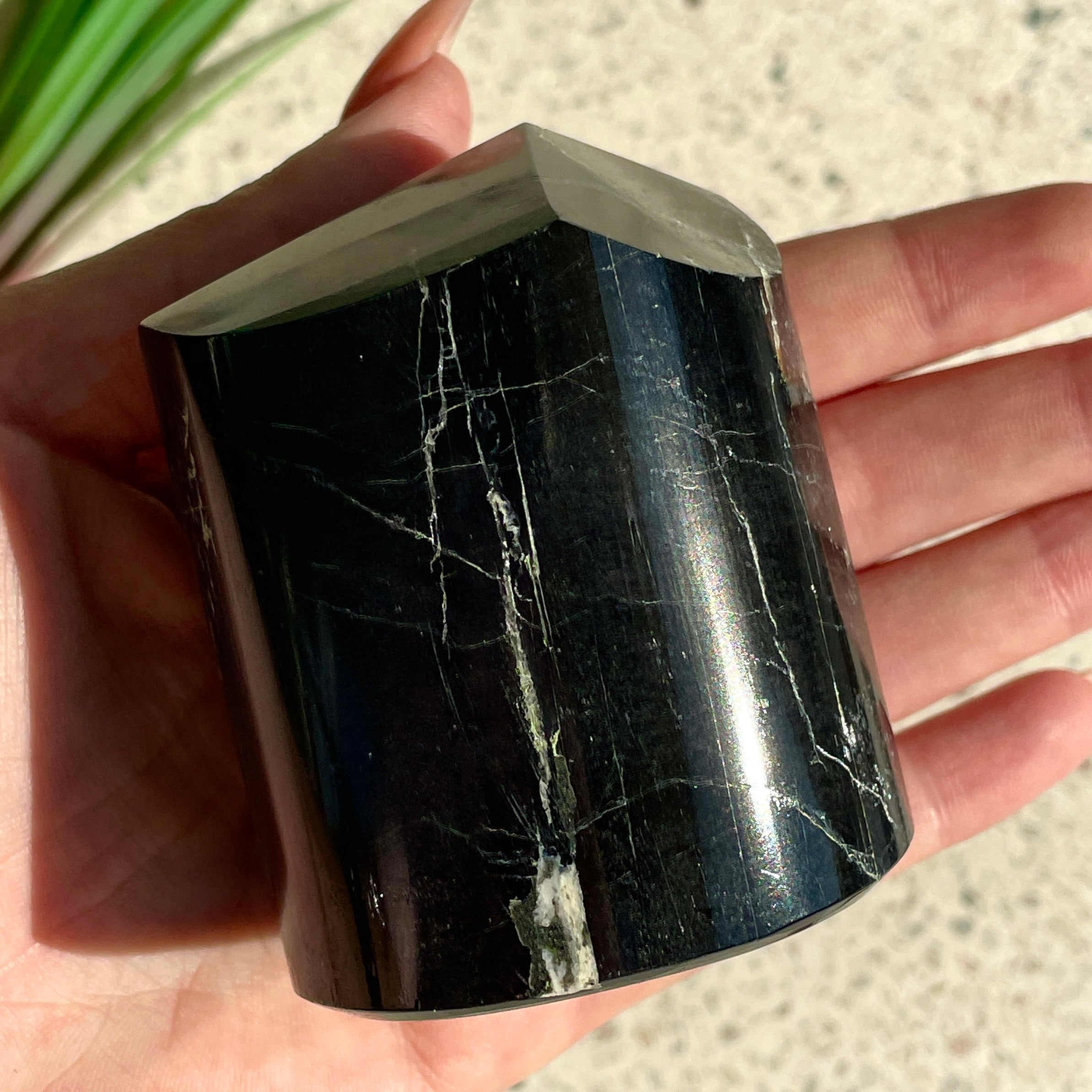 Black Tourmaline Polished Freeform - B