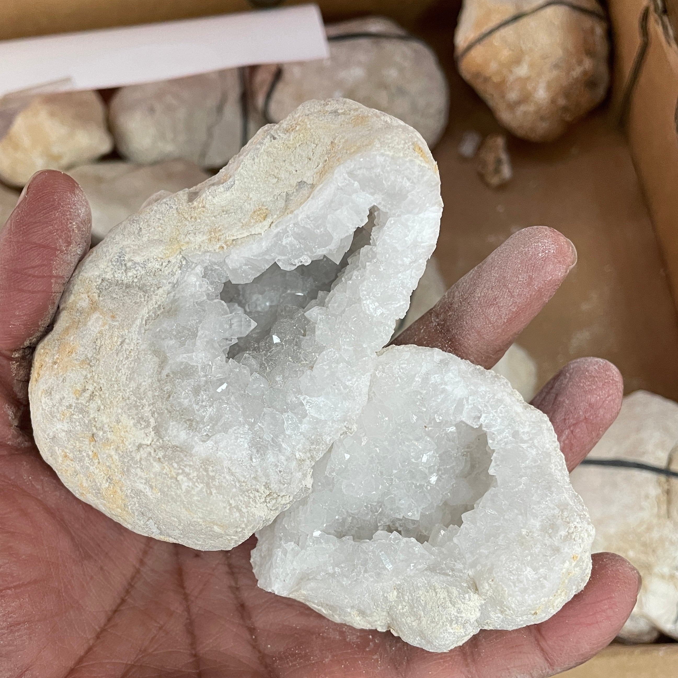 Quartz Geode - Medium Pair (7-10cm)
