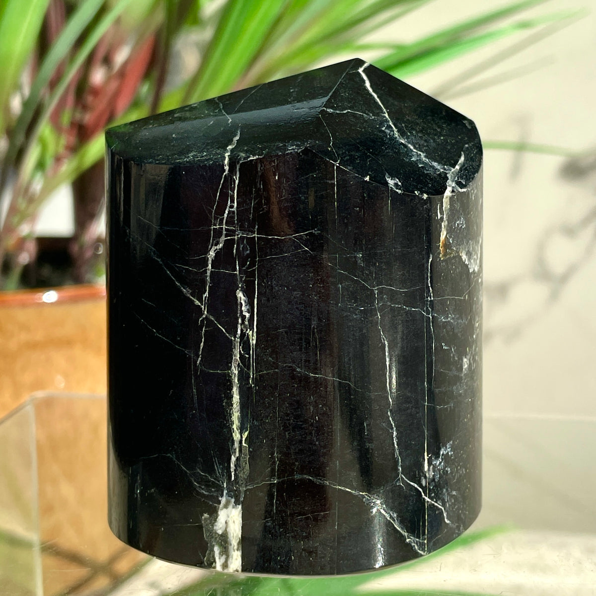 Black Tourmaline Polished Freeform - B
