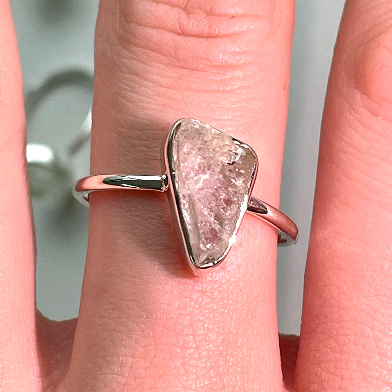 Aquamarine - Rough - St.Silver Ring