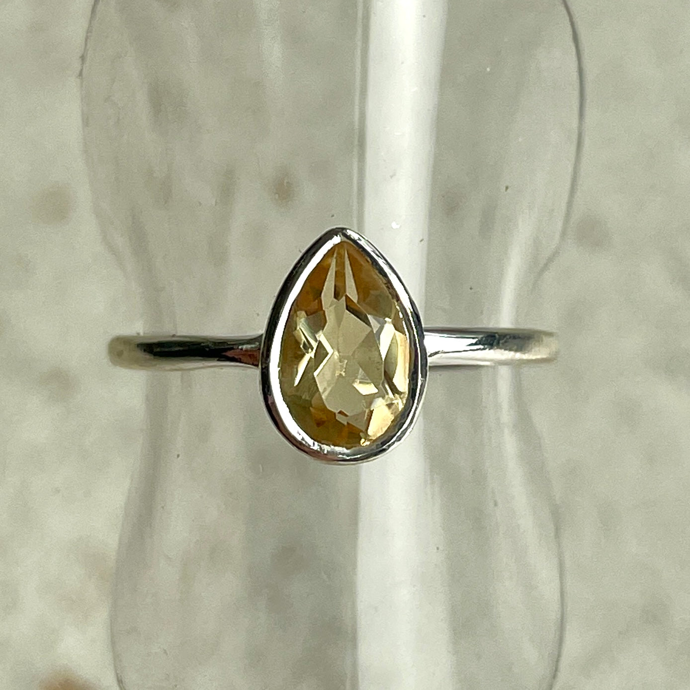 Citrine Teardrop Ring