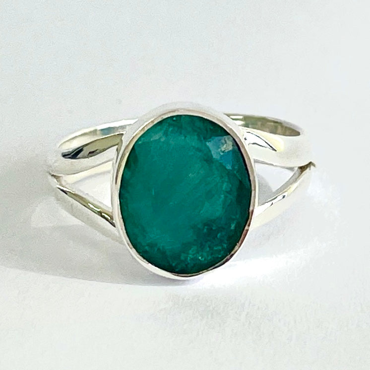 Emerald St.Silver Ring - SR12