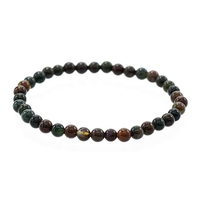 Bloodstone Bead Bracelet 4mm